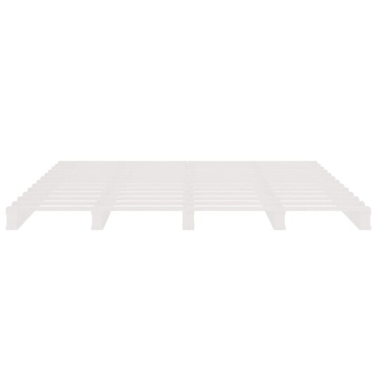 vidaXL Sengeramme hvit 120x190 cm heltre furu 4FT Small Double