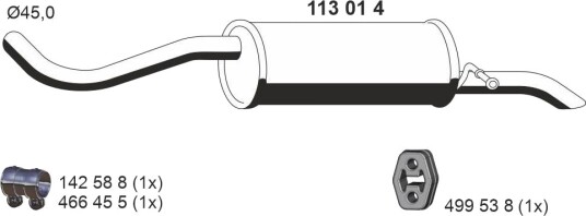 Bakre eksospotte ERNST 113014 Bakre eksospotte ERNST 113014