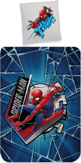 Licens Spiderman sengetøy 100% bomull Junior sengetøy 100x140 cm Mørkeblå