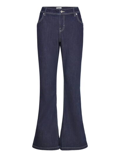 Monki Low Rise Slim Flared Leg Jeans Navy 34 Monki Low Rise Slim Flared Leg Jeans Navy 34