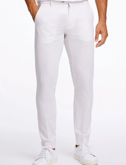 Lindbergh Linen Club Pants - White - L Lindbergh Linen Club Pants - White - L