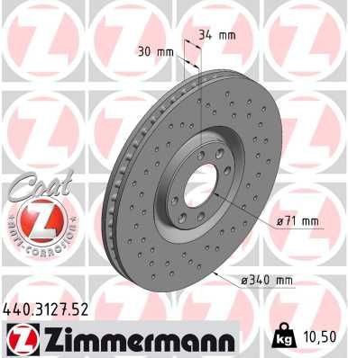 Bremseskive ZIMMERMANN 440.3127.52