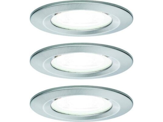 Paulmann Nova Innsunket Spotlight Gu10 Led 6,5 W 470 Lm Rustfritt Stål Paulmann Nova Innsunket Spotlight Gu10 Led 6,5 W 470 Lm Rustfritt Stål
