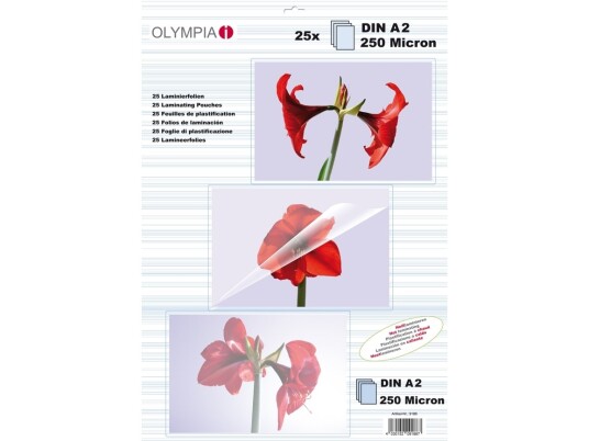 Olympia 250 Mikroner A2 420 X 594 Mm 25 Stk Laminert Teip