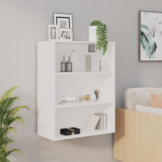 vidaXL Hengende veggskap hvit 69,5x32,5x90 cm