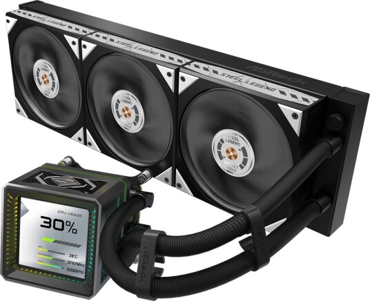 ASRock CPC Steel Legend Dark 360 LCD Svart 90-ASLA36-BAAGA5 ASRock CPC Steel Legend Dark 360 LCD Svart 90-ASLA36-BAAGA5