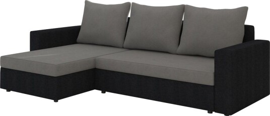 Seksjon Eltap Livio 237x150x72 cm   Alova 10 Alova 04 Grå Svart