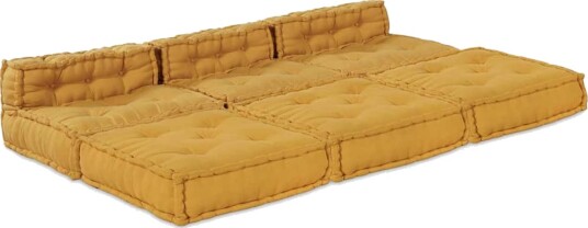 vidaXL Modulsofa-enhet 4 pcs Gul Stoff vidaXL Modulsofa-enhet 4 pcs Gul Stoff