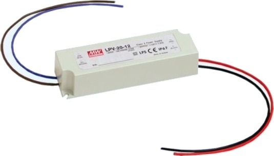 Mean Well Lpv 20 24 Hvit 90   264 V 50   60 Hz 118 Mm 26 Mm 35 Mm