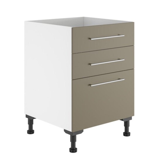 Alterna Vaskerom: Skuffeseksjon 40-60cm m/3 Skuffer Sand Matt / 60cm