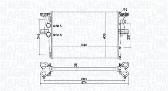 Radiator MAGNETI MARELLI 350213204600