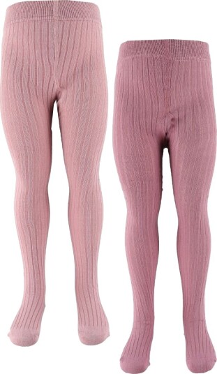 Minymo Stocking - Solid Rib 2-Pack - Multi/patterned - 92\98
