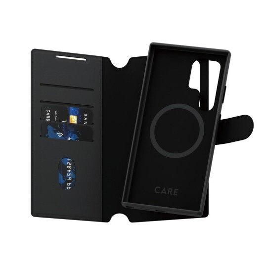 CARE by PanzerGlass Tango 2-i-1 Lommebok Etui med Qi-kompatibilitet for Samsung Galaxy S24 Ultra
