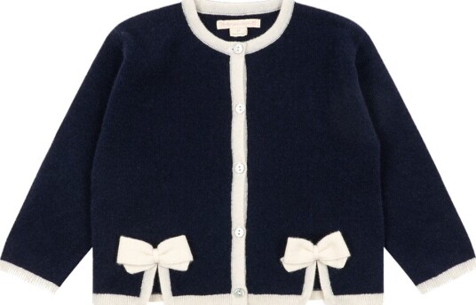 Konges Sløjd Cardigan   Ull   Alette   Navy Blazer m. Buer   Konges Sløjd   9 10 år (134 140)   Cardigan Hvit Marineblå