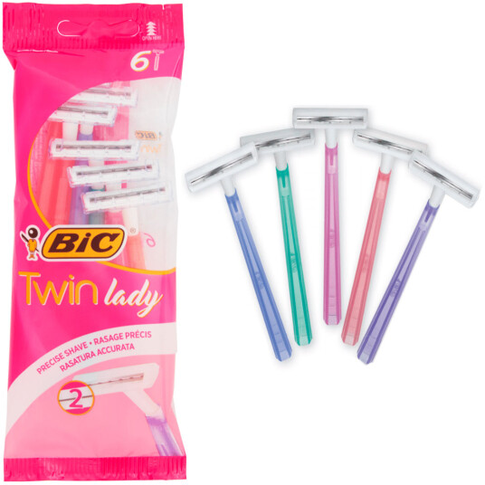 BIC Twin Lady Engangsskraper Sensitive 6 pcs.