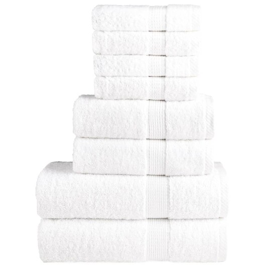 Premium håndklesett 8 deler SOLUND hvit 600 g/m2 Premium håndklesett 8 deler SOLUND hvit 600 g/m2