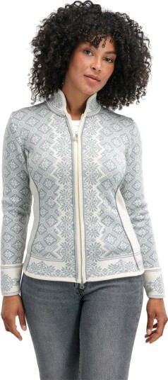 Dale of Norway Women's Christiania Jacket Offwhite/Metal Grey L