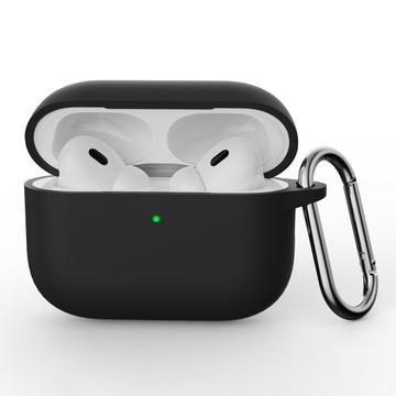 AirPods Pro 3 Silikondeksel med Karabinkroken Svart