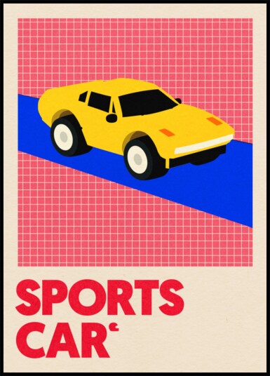 Sportsbil Plakat / 70x100