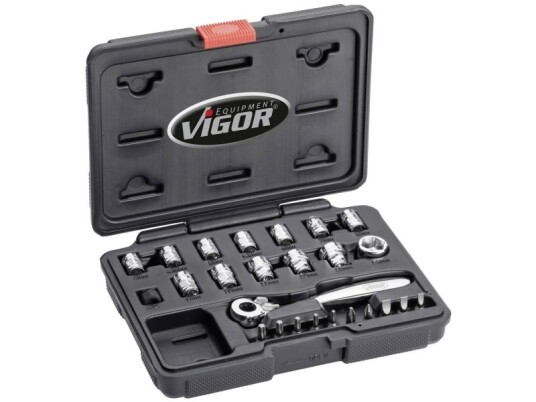 Vigor V5202 Topnøglesæt 1/4 (6,3 Mm) V5202 Vigor V5202 Topnøglesæt 1/4 (6,3 Mm) V5202