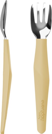 Everyday Baby Bestikksett Silikon 2-pack, Gul