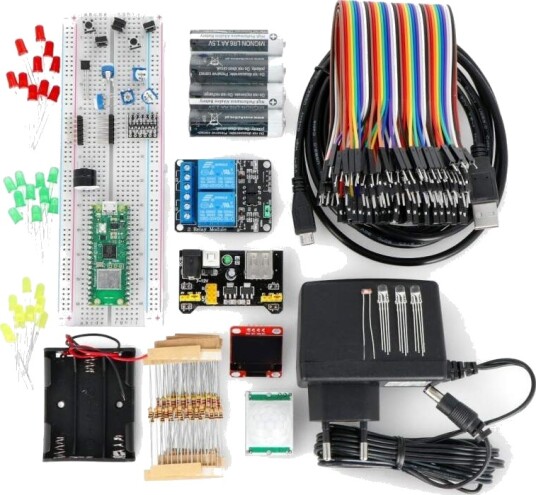 Komplett Raspberry Pi Pico W startsett med masse komponenter