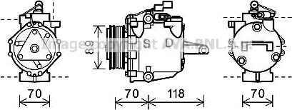 AC kompressor PRASCO MTAK224 AC kompressor PRASCO MTAK224