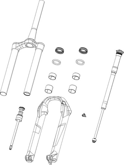 RockShox fork spring DebonAir assembly 100mm 29"