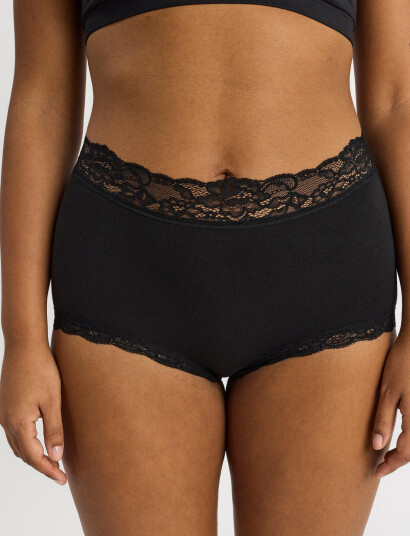 Lindex Brief 3 Pack Emelie Lace High - Black - 34