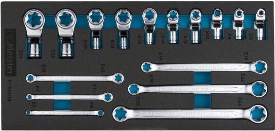 Promeister Blokknøkler Og Ringnøkler Med Ledd Torx 3/8 16 Deler