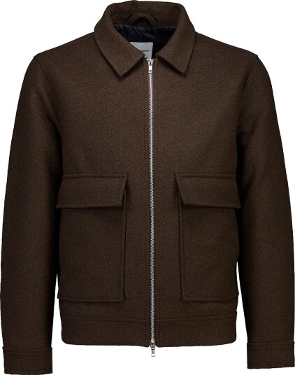 Lindbergh Jakke Wool Blend Jacket Brun Lindbergh Jakke Wool Blend Jacket Brun