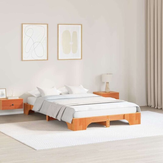 Sengestamme Voks brun Solid tre 120 x 190 cm Robust Sengestamme Sengestamme Voks brun Solid tre 120 x 190 cm Robust Sengestamme
