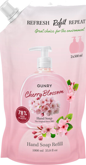Gunry Refill Hand Soap Orig Cherry Blossom 1000 ml Gunry Refill Hand Soap Orig Cherry Blossom 1000 ml
