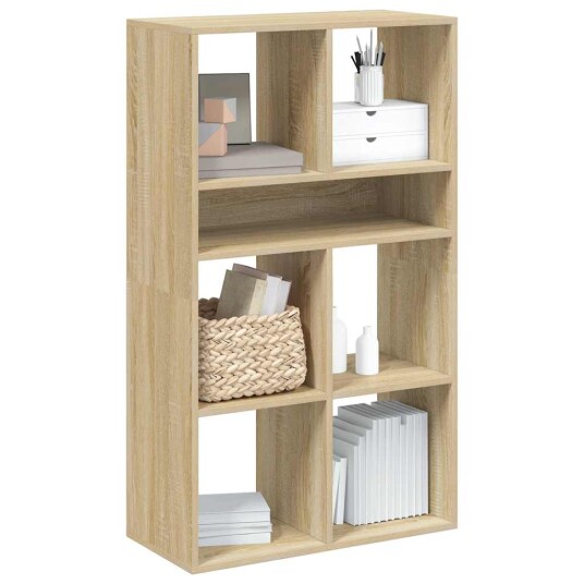 Bokhylle sonoma eik 66x31x112 cm konstruert tre