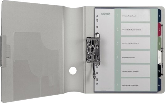 Leitz Style Inndeler 6 Deler Fortrykt: 1 6 For A4 Maxi Med Fliker Leitz Style Inndeler 6 Deler Fortrykt: 1 6 For A4 Maxi Med Fliker