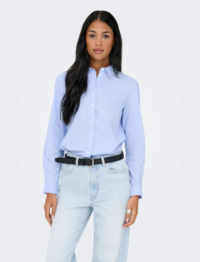 JDY Jdymio L/S Shirt Wvn Noos - Blue - 34