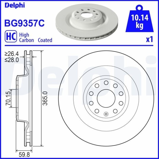 Bremseskive DELPHI BG9357C