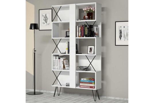 Bokhylle Amtorp 90 cm Hvit Bokhylle Amtorp 90 cm Hvit