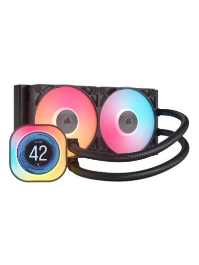 Corsair iCUE LINK TITAN 240mm RX LCD CPU vannkjøler sort Corsair iCUE LINK TITAN 240mm RX LCD CPU vannkjøler sort