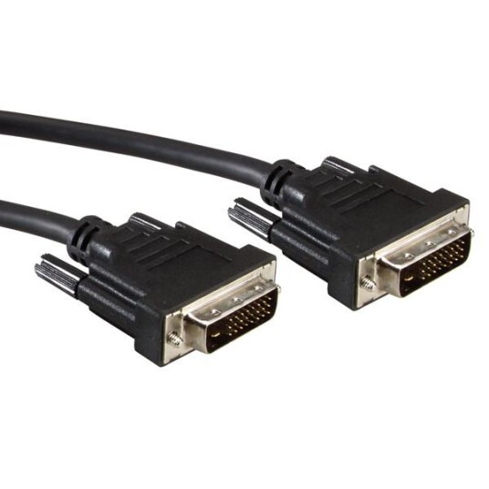 VALUE DVI-D 24+1 Dual Link Cable Black 2m Factory Sealed