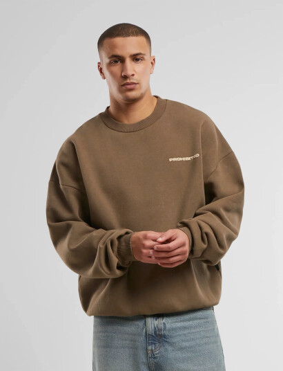 Prohibited 10119 Crew Neck - Brown - XXL Prohibited 10119 Crew Neck - Brown - XXL