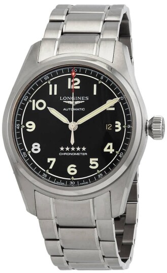 Longines Herreklokke L3.811.4.53.6 Spirit Sort/Stål Ø42 mm Longines Herreklokke L3.811.4.53.6 Spirit Sort/Stål Ø42 mm