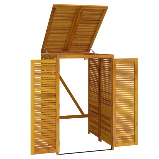 vidaXL Enkelt søppeldunkskur 70x89x117 cm heltre akasie