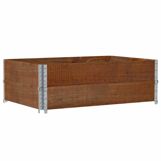 Plantekasse brun 120x80 cm heltre furu