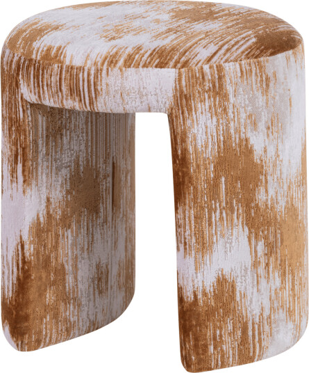 Polstret krakk Charlie 45 cm rundt - Karamell Polstret krakk Charlie 45 cm rundt - Karamell