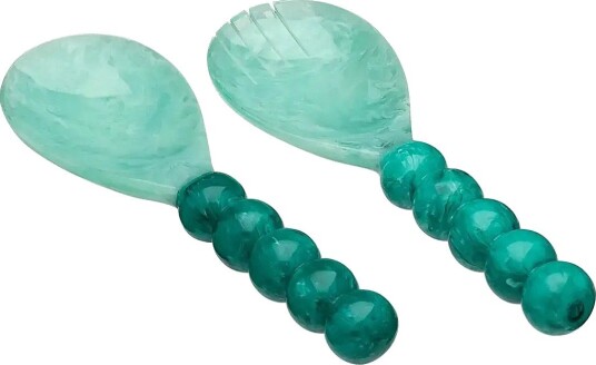 Anna + Nina Basil Salad Server Set GREEN ONZE SIZE