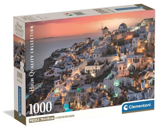 Clementoni Puslespill 1000 Brikker Shades Santorini