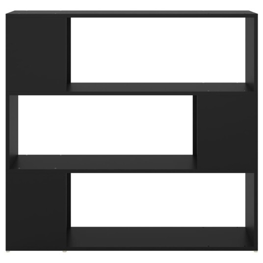 vidaXL Bokhylle/romdeler svart 100x24x94 cm sponplate