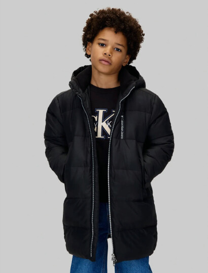 Calvin Klein Essential Parka Puffer Black 164 Calvin Klein Essential Parka Puffer Black 164