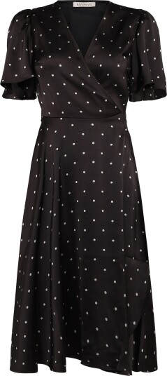 Ravn Ravn Florence Wrap Dress - BLACK IVORY DOTS - XS